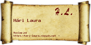 Hári Laura névjegykártya